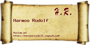 Harmos Rudolf névjegykártya